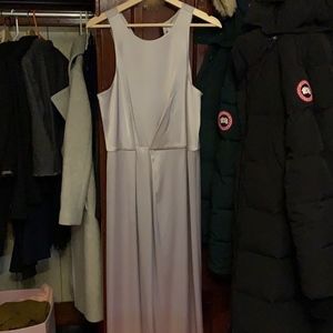 Halston Silver Long Dress